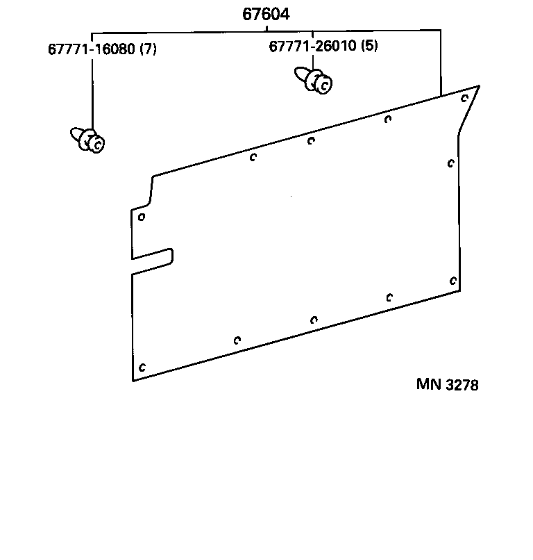 67004-26420 DOOR SUB-ASSY, SLIDE, LH product image