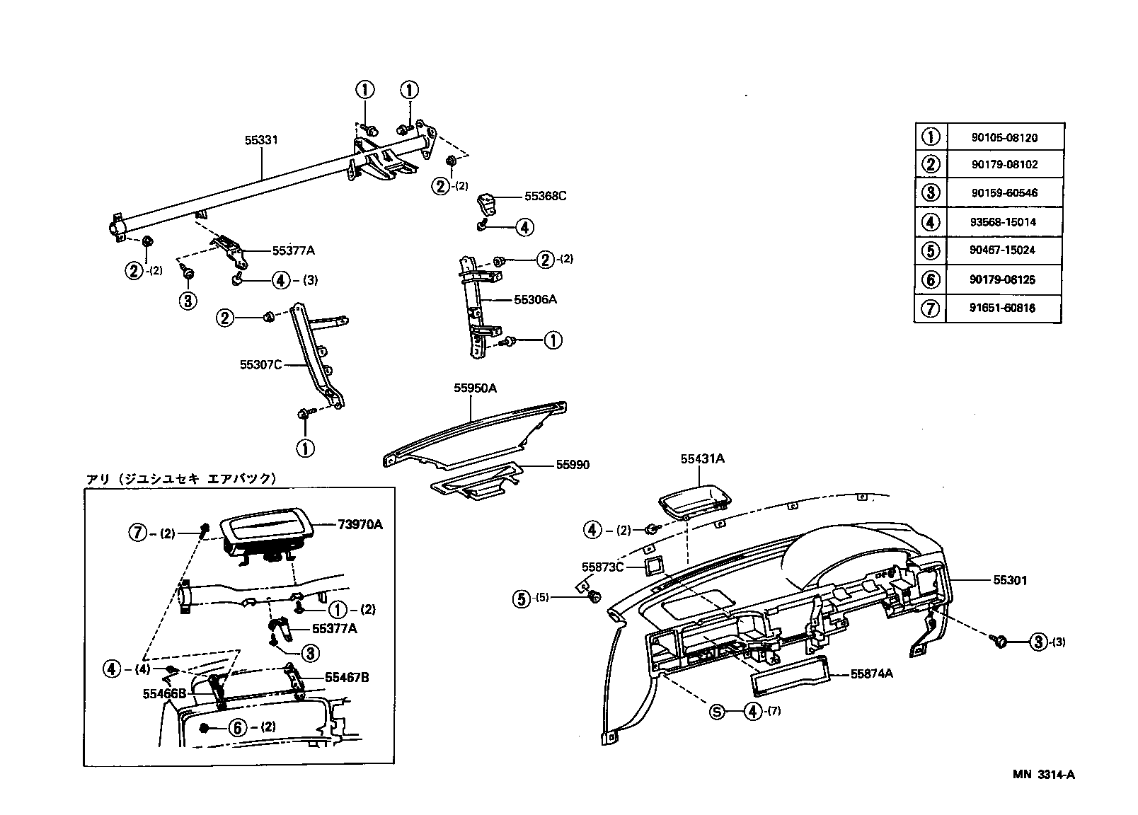 55404-13020 PANEL SUB-ASSY, INSTRUMENT CLUSTER FINISH, NO.2 product image