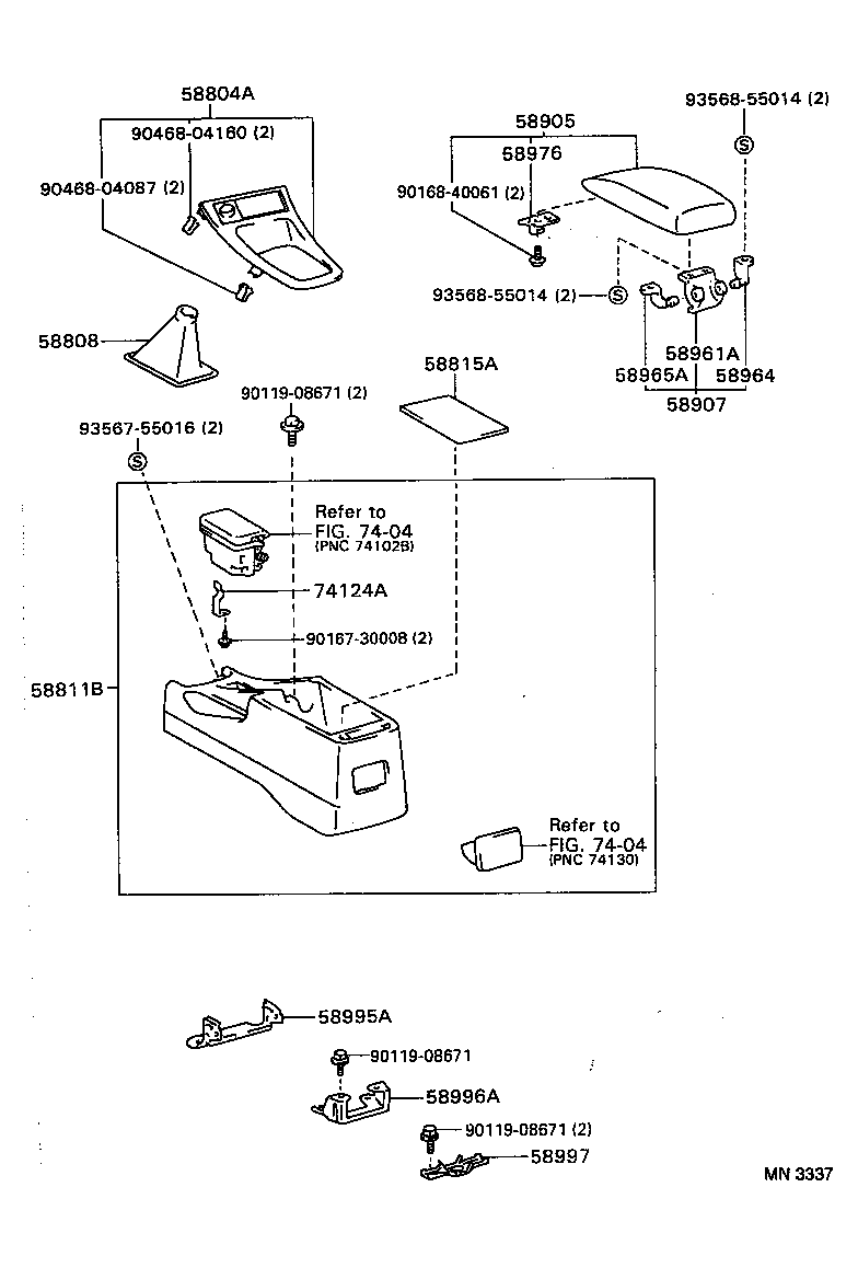 58905-20220-C0 DOOR SUB-ASSY, CONSOLE COMPARTMENT product image