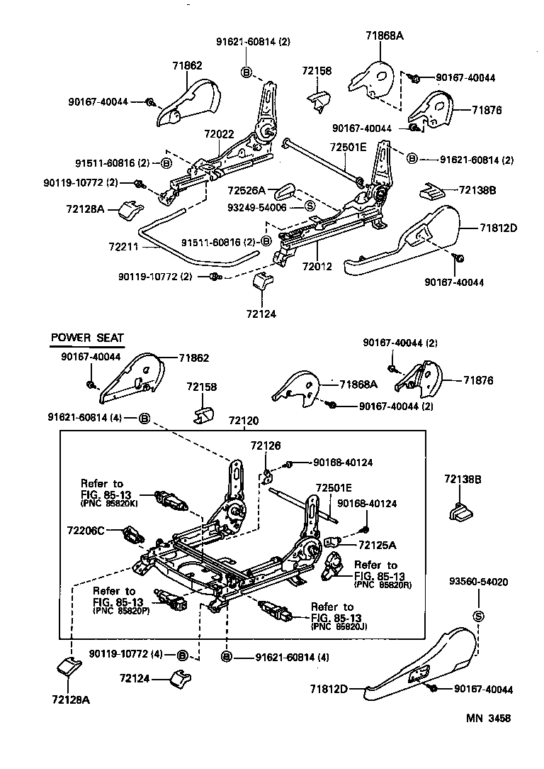 71620-30280 SPRING ASSY, FRONT SEAT CUSHION, LH(FOR SEPARATE TYPE) product image