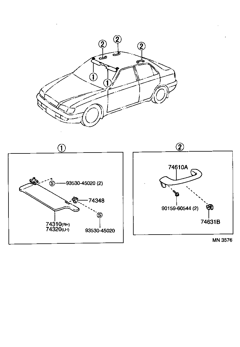 74232-20290 PANEL, FRONT ARMREST BASE, UPPER LH product image