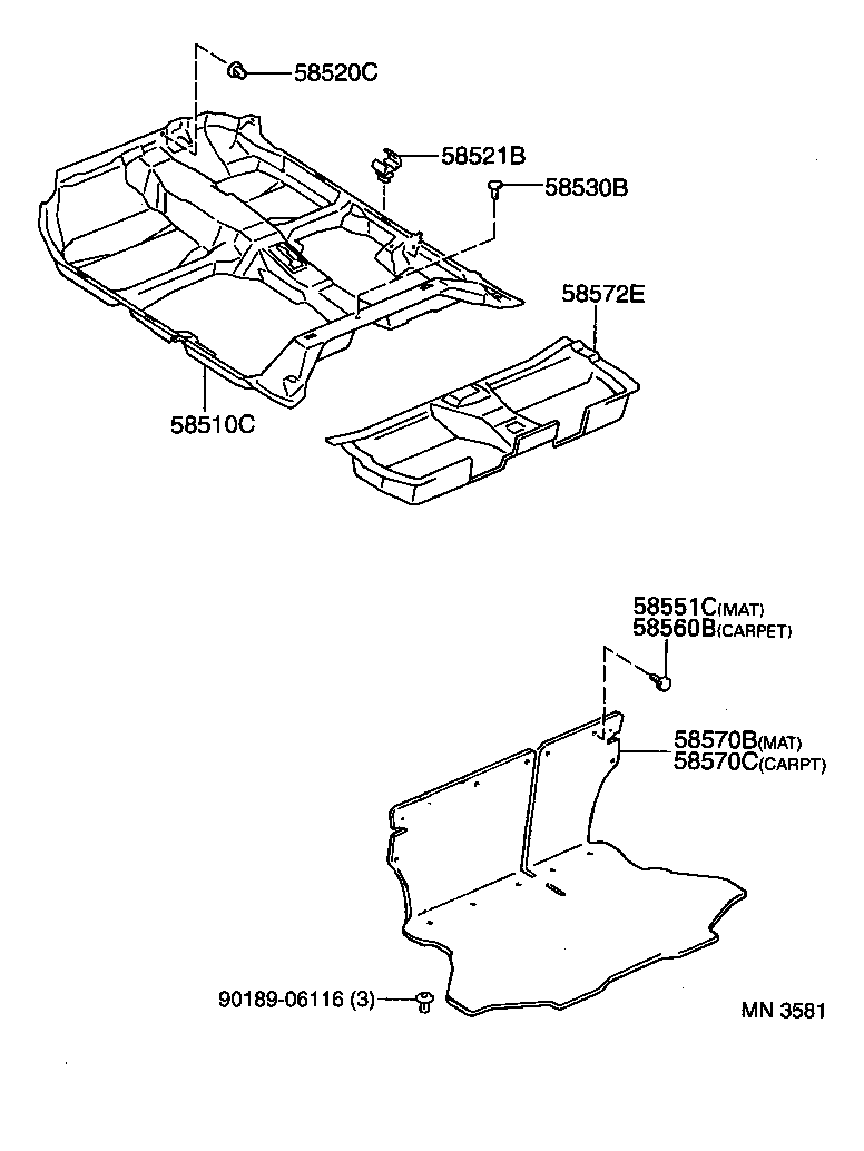 58570-10470-B0 MAT ASSY, REAR FLOOR product image