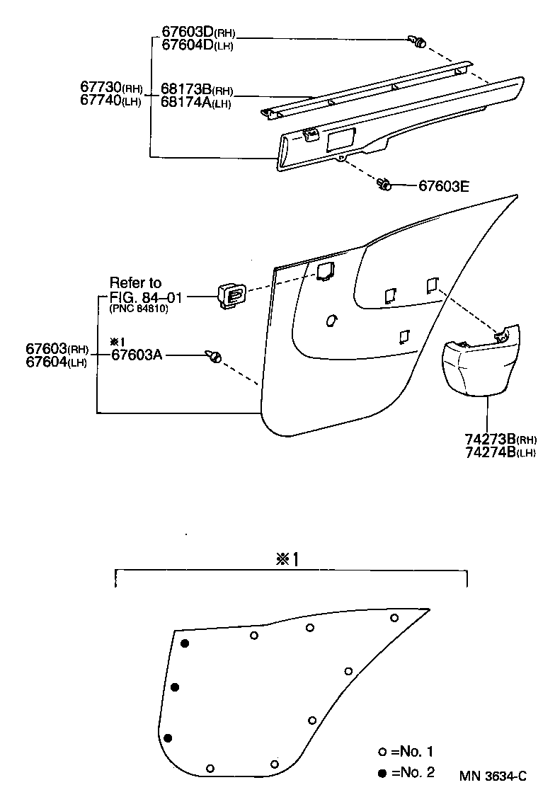 67003-10170 PANEL SUB-ASSY, REAR DOOR, RH product image