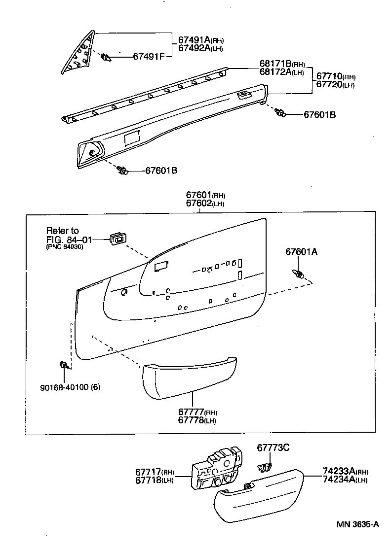 90541-09069 CUSHION, FRONT DOOR PANEL product image