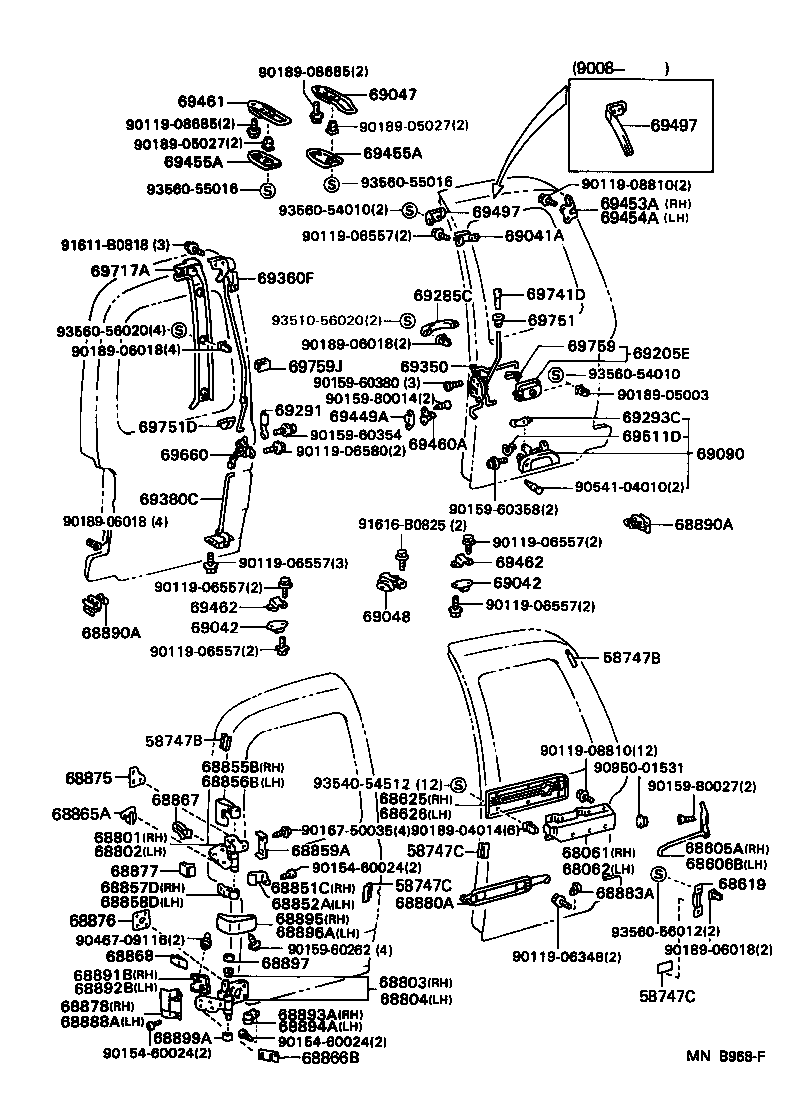 68062-95J01 GUIDE SUB-ASSY, BACK DOOR CHECK, LH product image