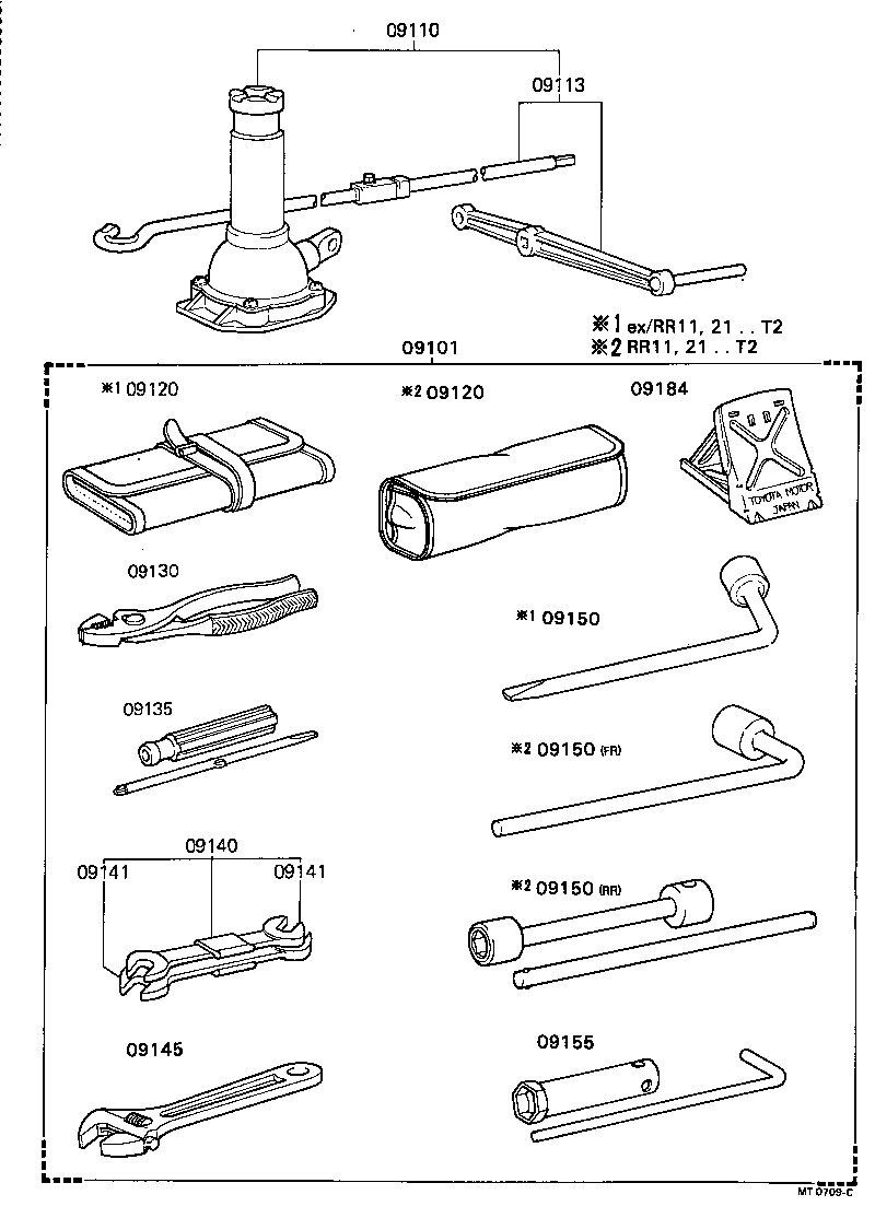 09101-28020 TOOL SET, STANDARD W/O JACK product image