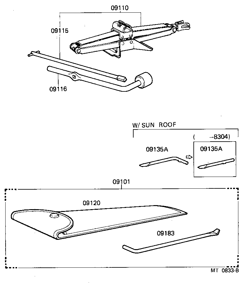 Toyota 09118-14010 JACK ASSY