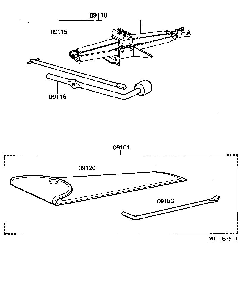 Toyota 09118-13011 JACK ASSY