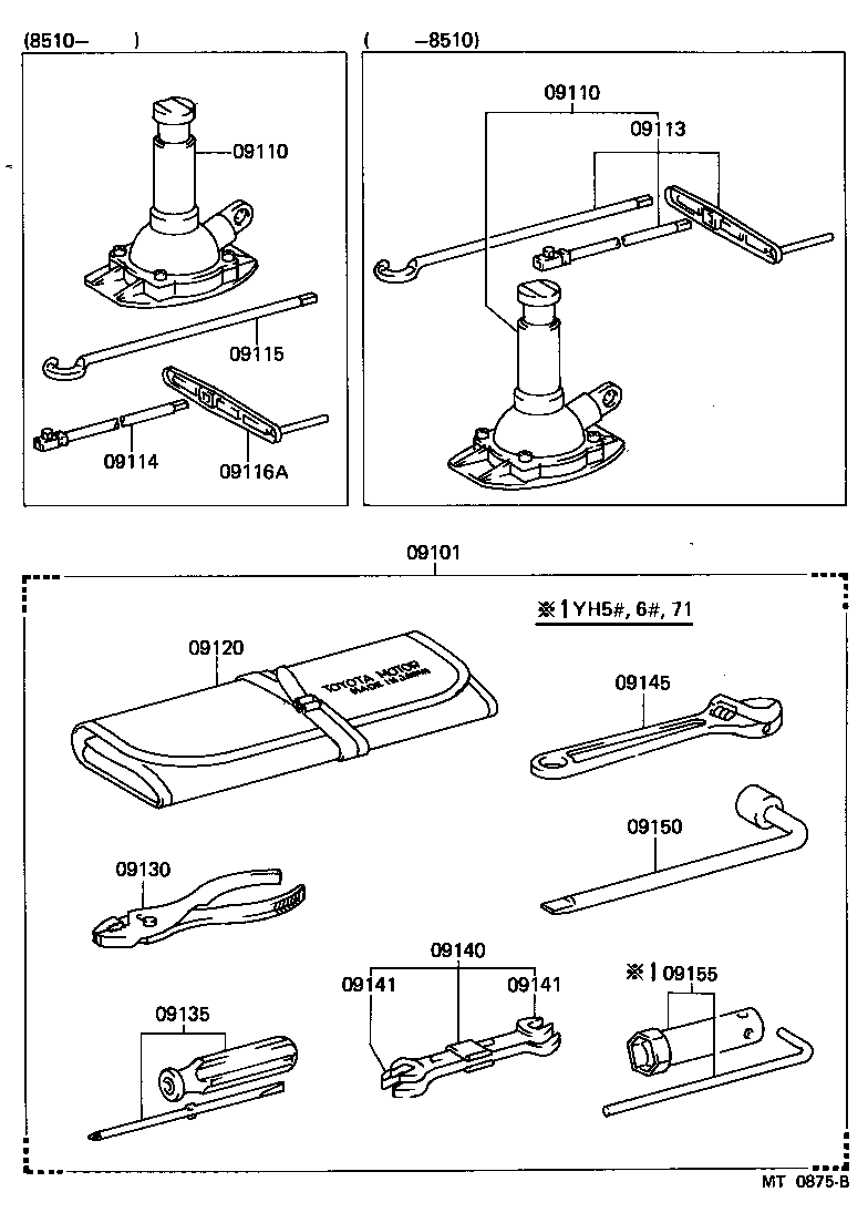 09115-60020 ROD SUB-ASSY, JACK HANDLE product image