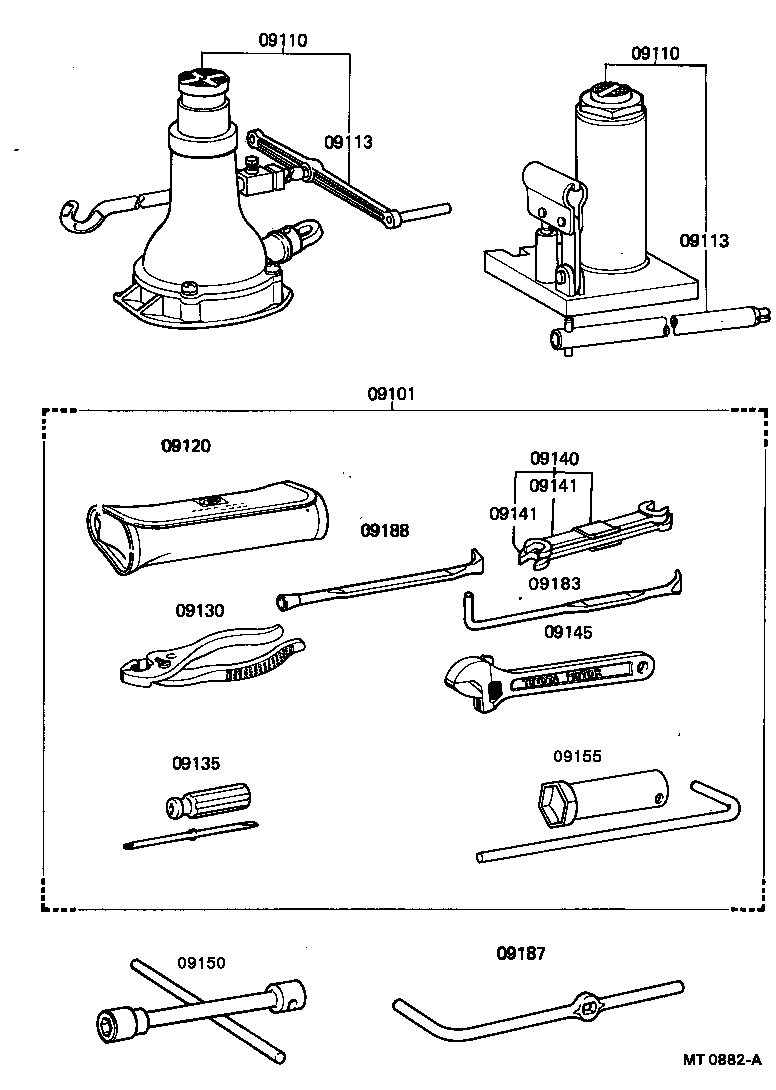 09150-55010 WRENCH, HUB NUT BOX product image