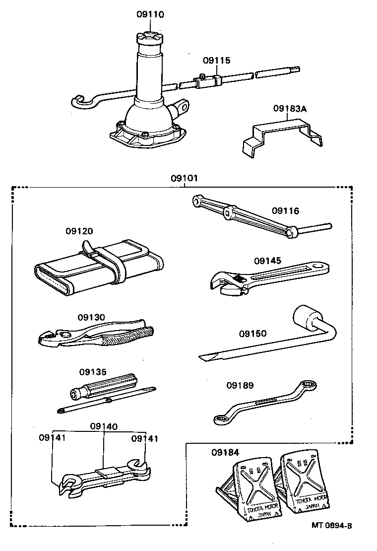 09115-27020 ROD SUB-ASSY, JACK HANDLE product image
