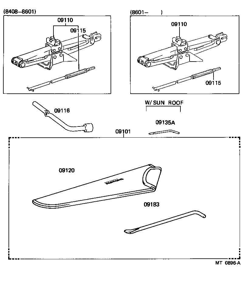 Toyota 09118-22010 JACK ASSY
