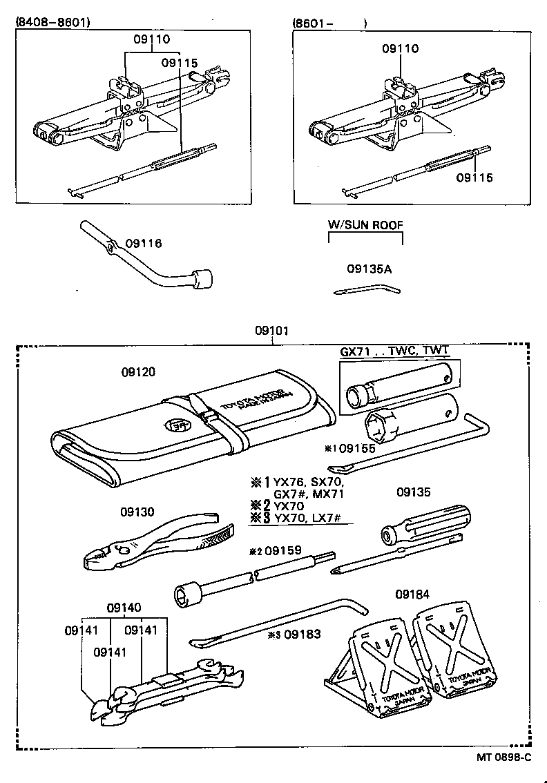 09159-22010 WRENCH, SPARE WHEEL CARRIER product image