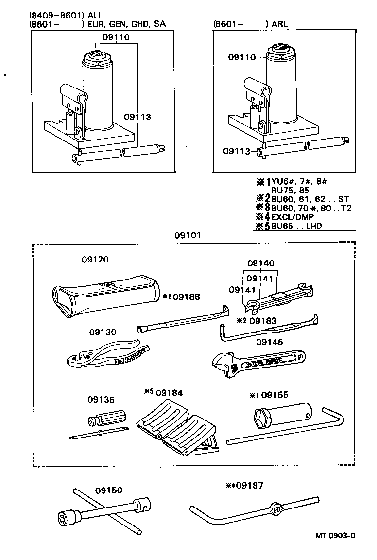 09110-36190 JACK ASSY product image