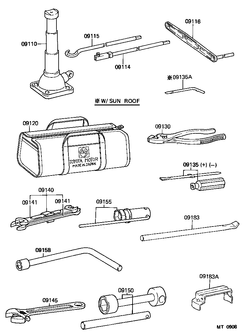 09158-60020 WRENCH, DOOR FRAME product image