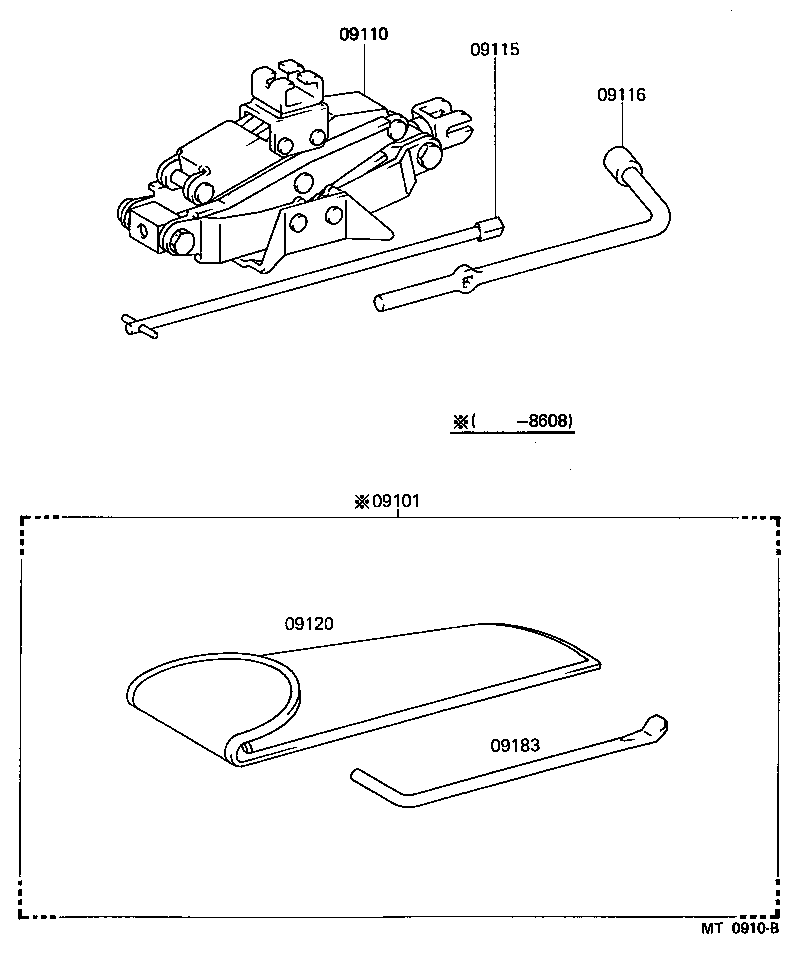 Toyota 09118-17010 JACK ASSY