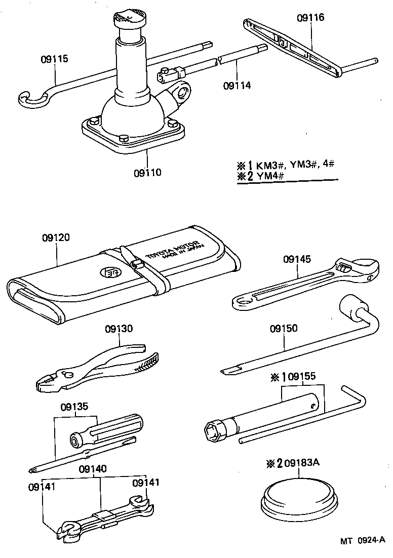 09111-95701 JACK ASSY product image