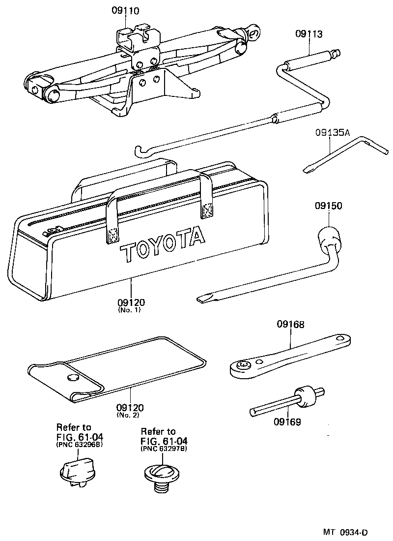 Toyota 09111-14060 JACK ASSY