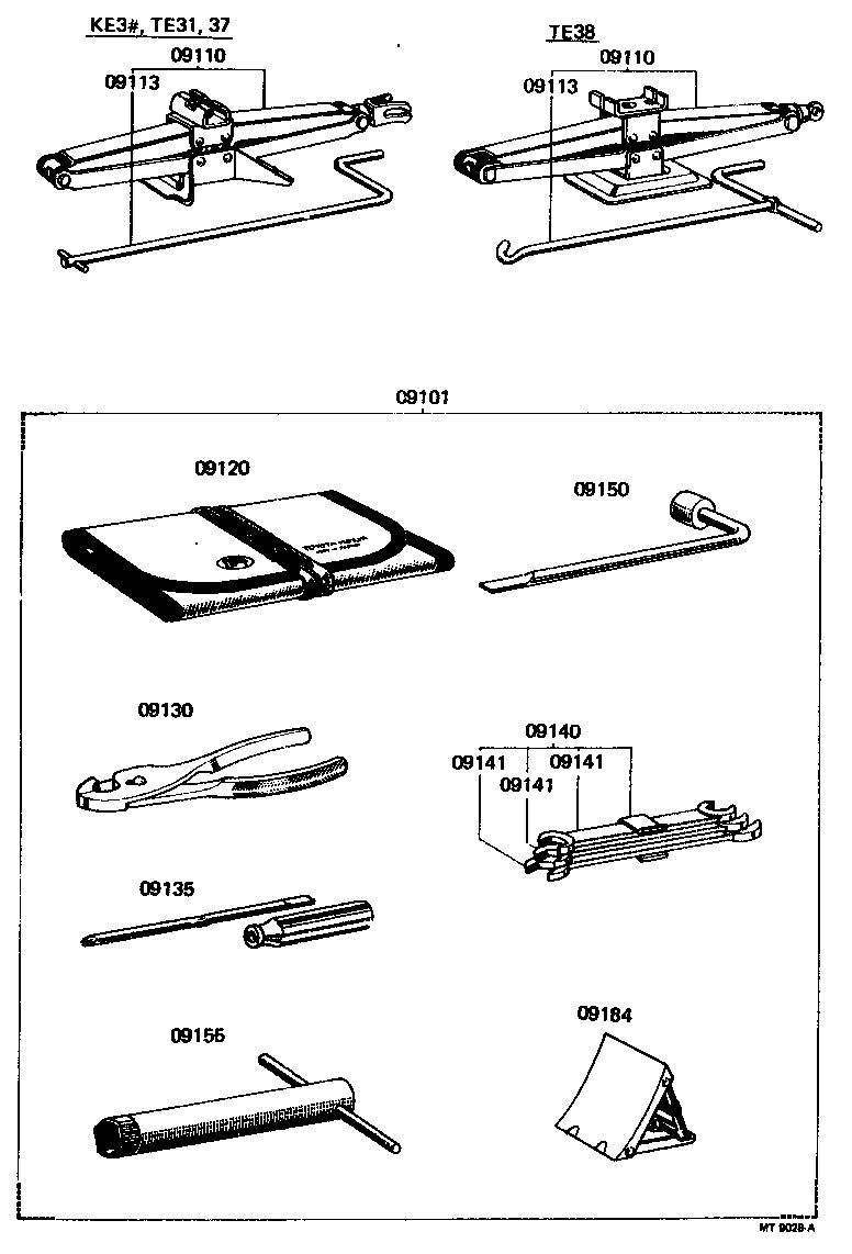 Toyota 09120-12011 BAG, TOOL