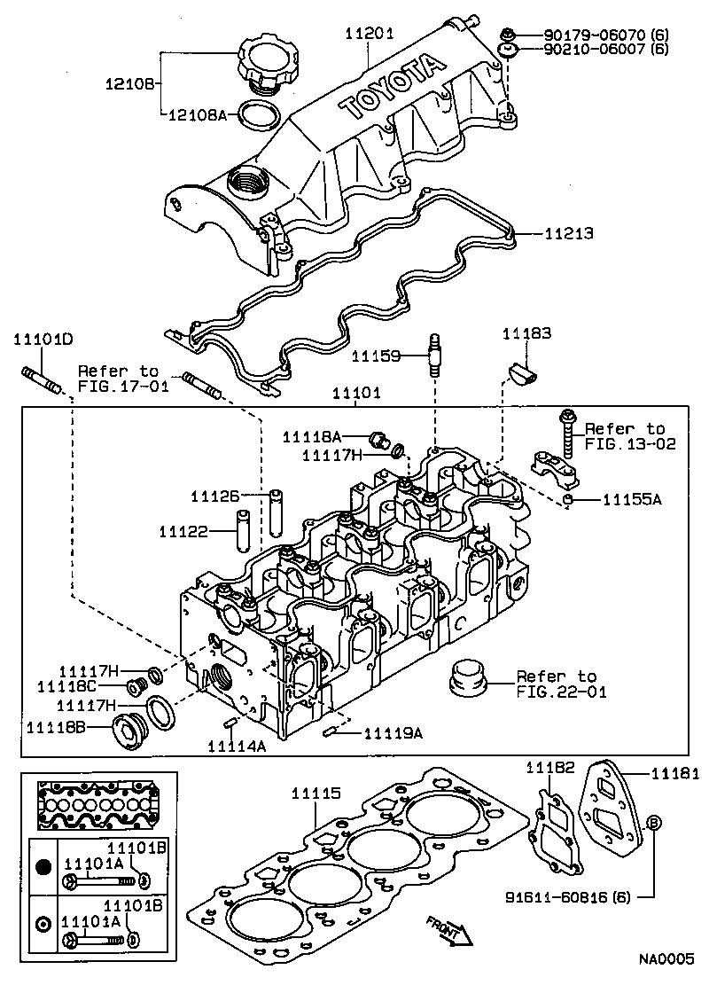 11101-19225 HEAD SUB-ASSY, CYLINDER product image