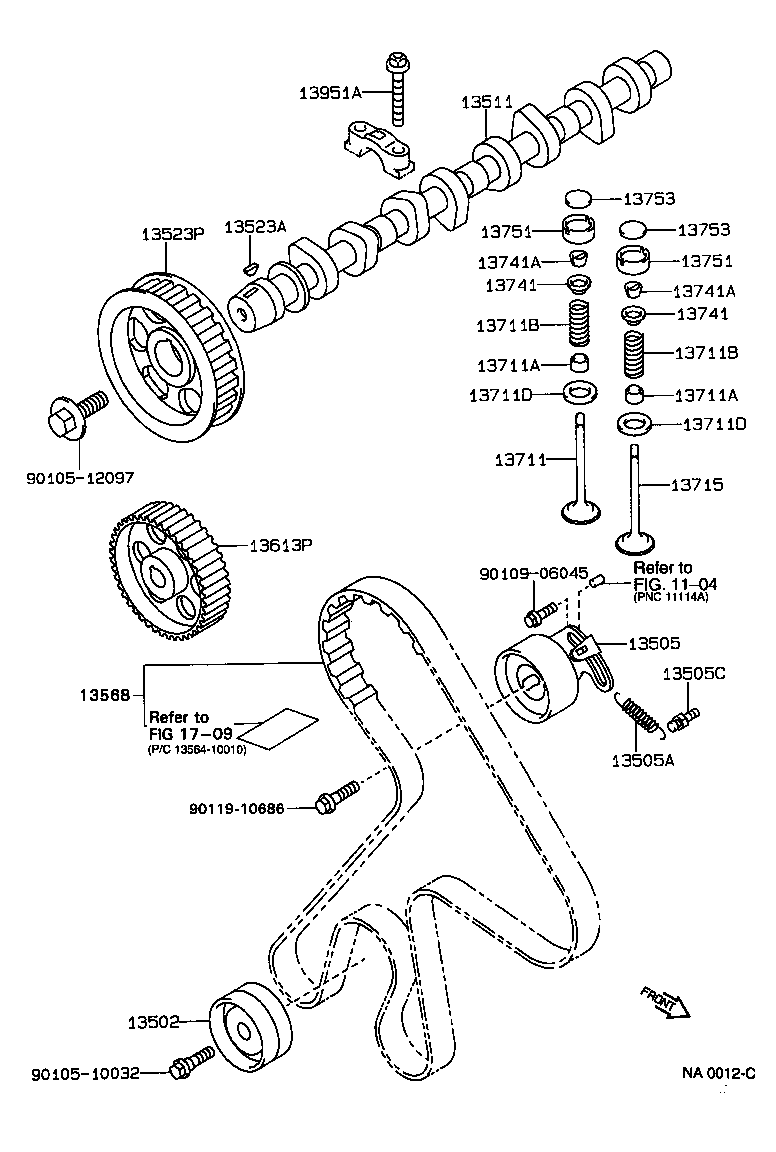 13502-02040 CAMSHAFT, NO.2 product image