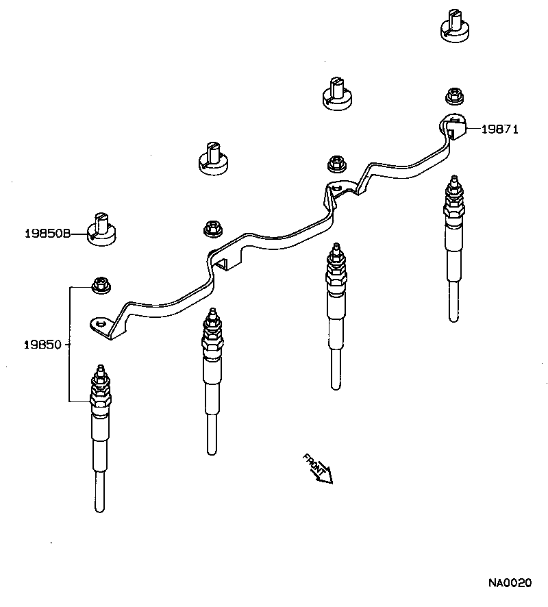 19871-64022 CONNECTOR, GLOW PLUG NO.1 product image