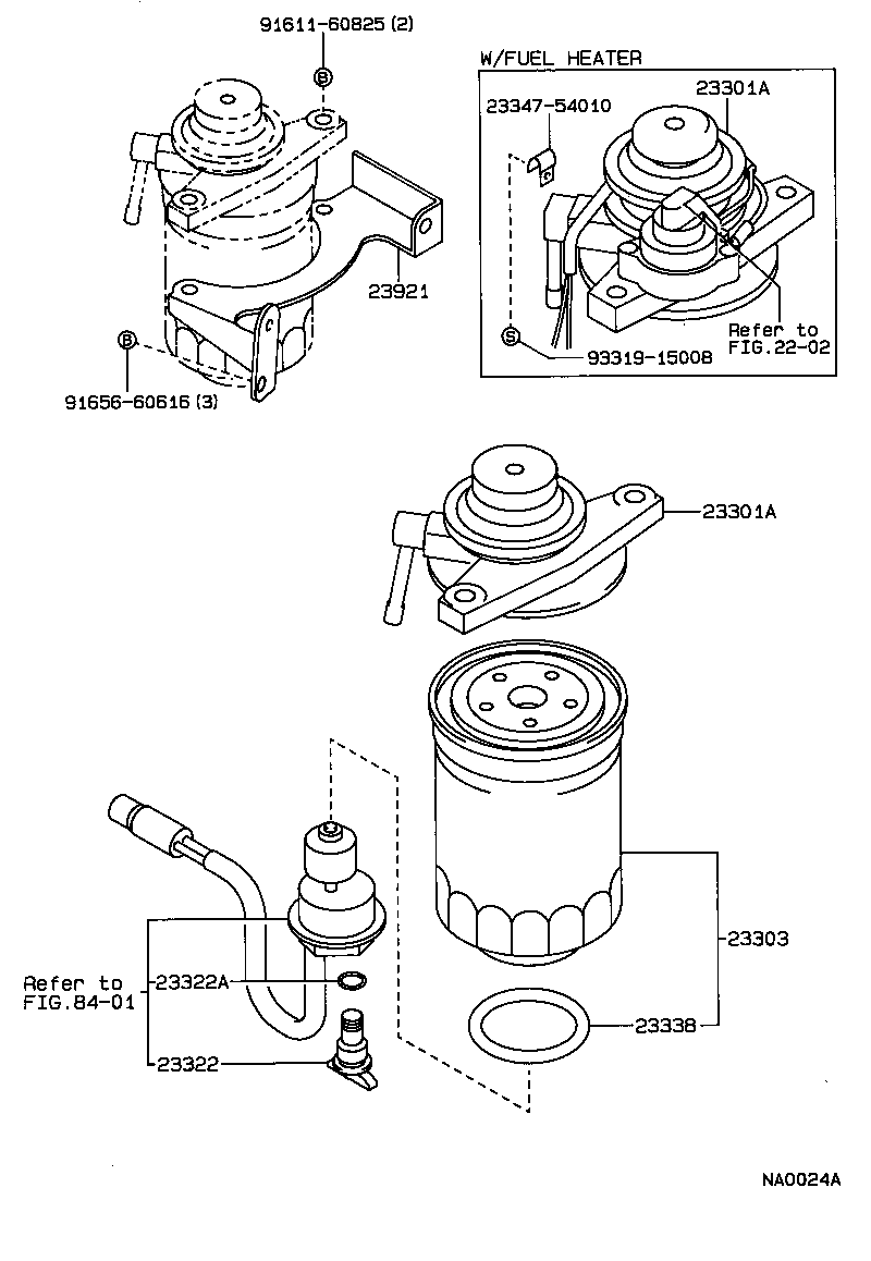 23301-64210 CAP ASSY, FUEL FILTER product image