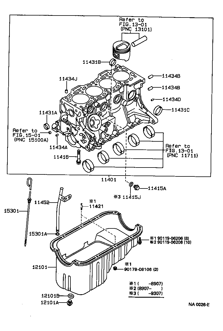 11401-19319 BLOCK SUB-ASSY, CYLINDER product image