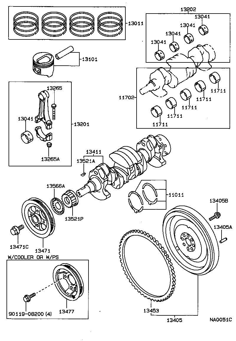 13201-19086 ROD SUB-ASSY, CONNECTING product image