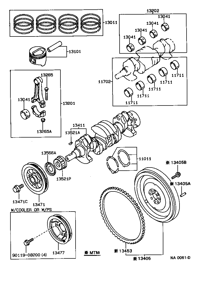 13103-16170 PISTON SUB-ASSY, W/PIN product image