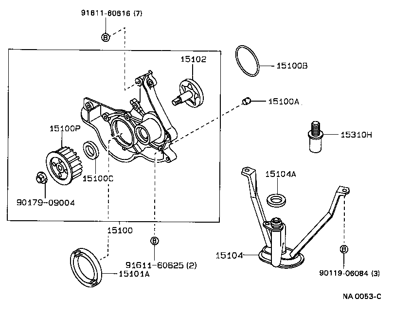 15100-11012 PUMP ASSY, OIL product image