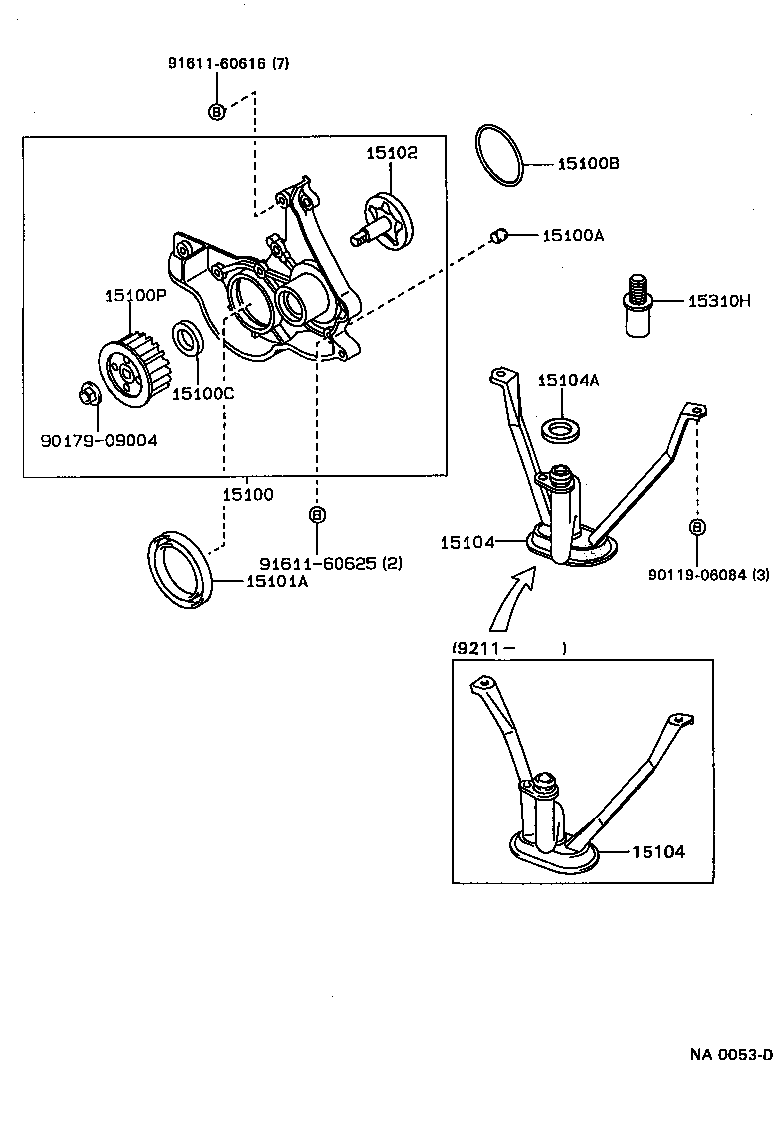 15100-19036 PUMP ASSY, OIL product image