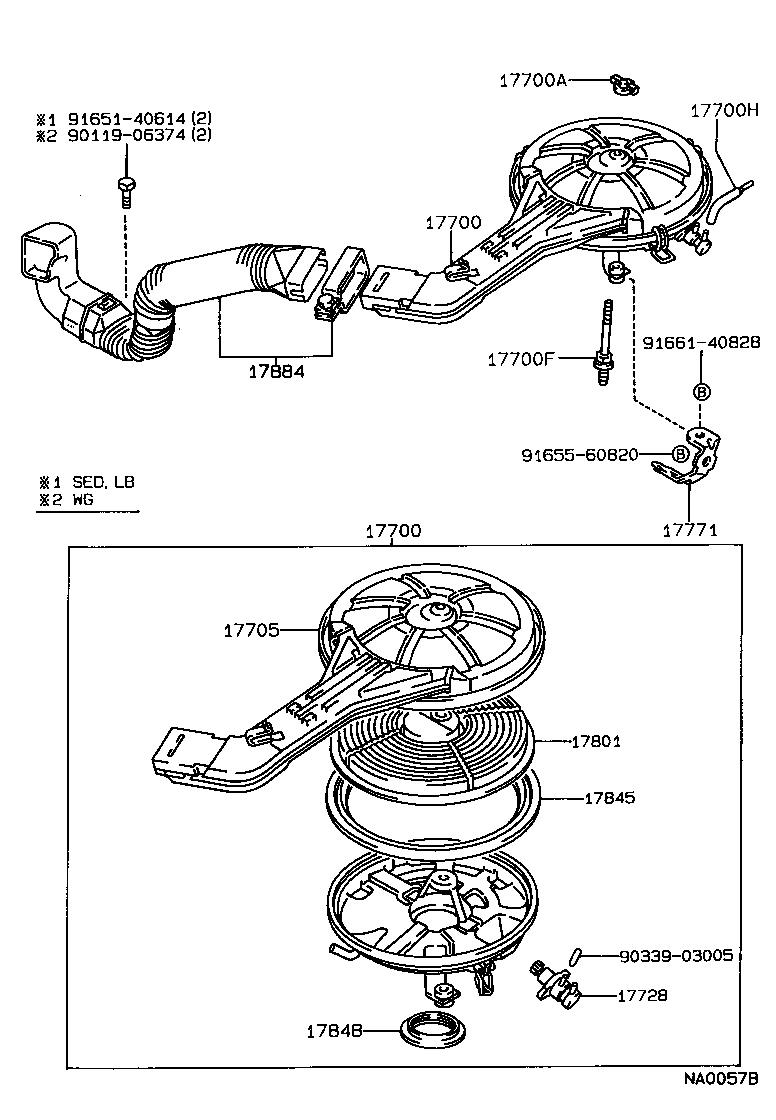 17705-16380 CAP SUB-ASSY, AIR CLEANER product image