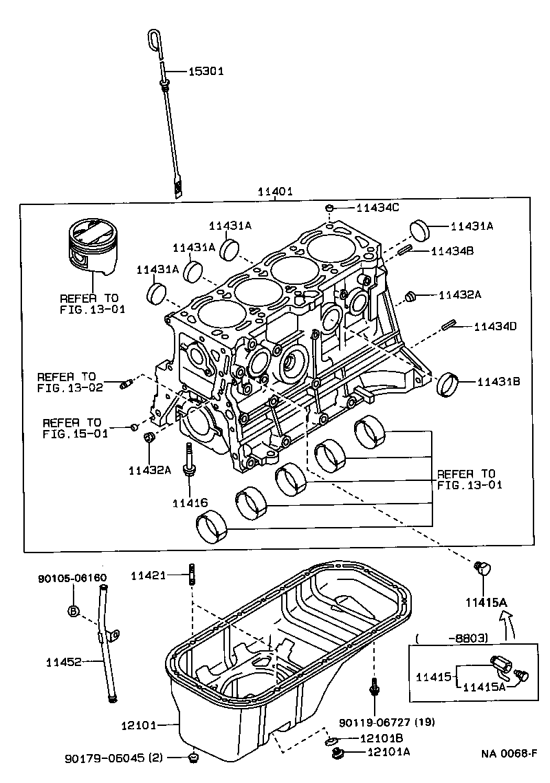 Toyota 90345-52003 PLUG, WATER DRAIN COCK(FOR CYLINDER BLOCK)