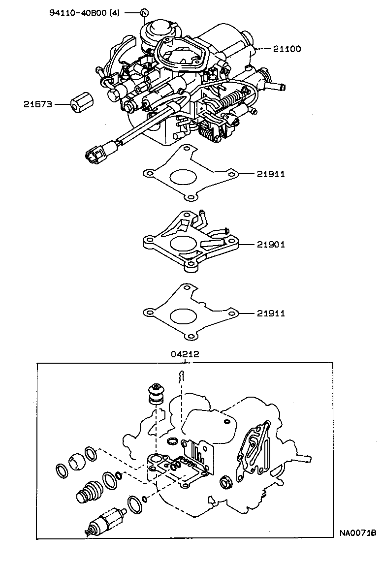 04211-16200 CARBURETOR KIT product image