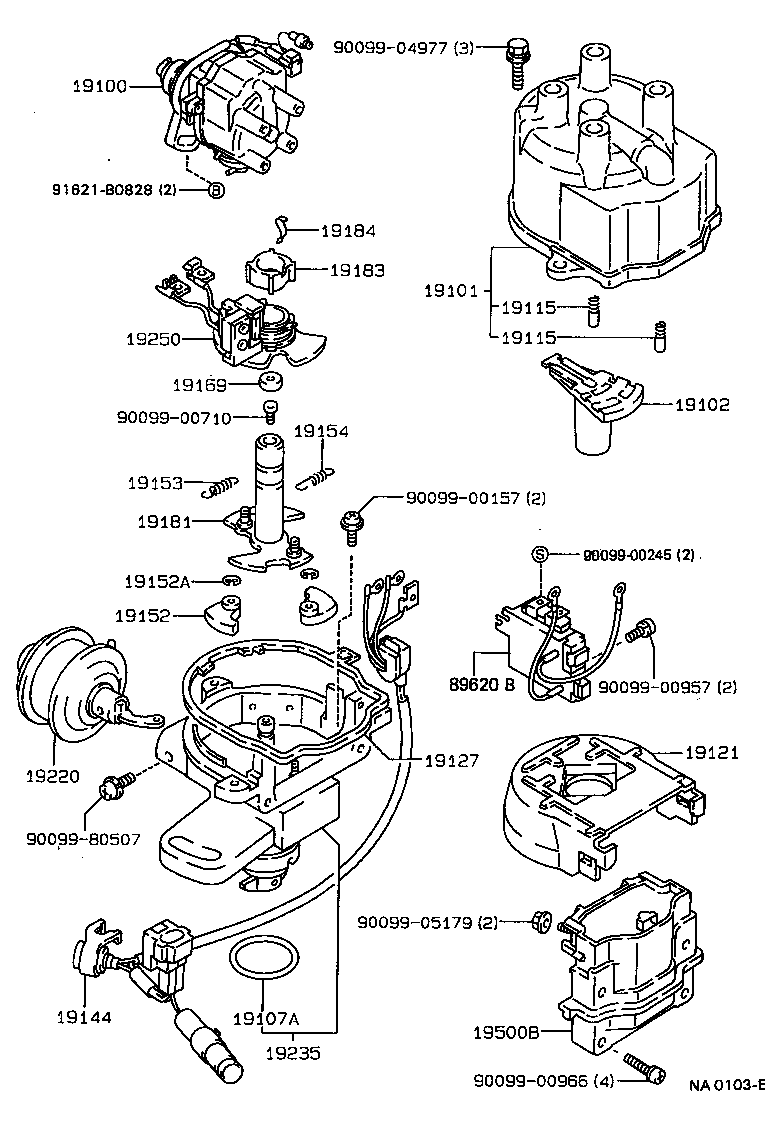 19020-16190 DISTRIBUTOR ASSY product image