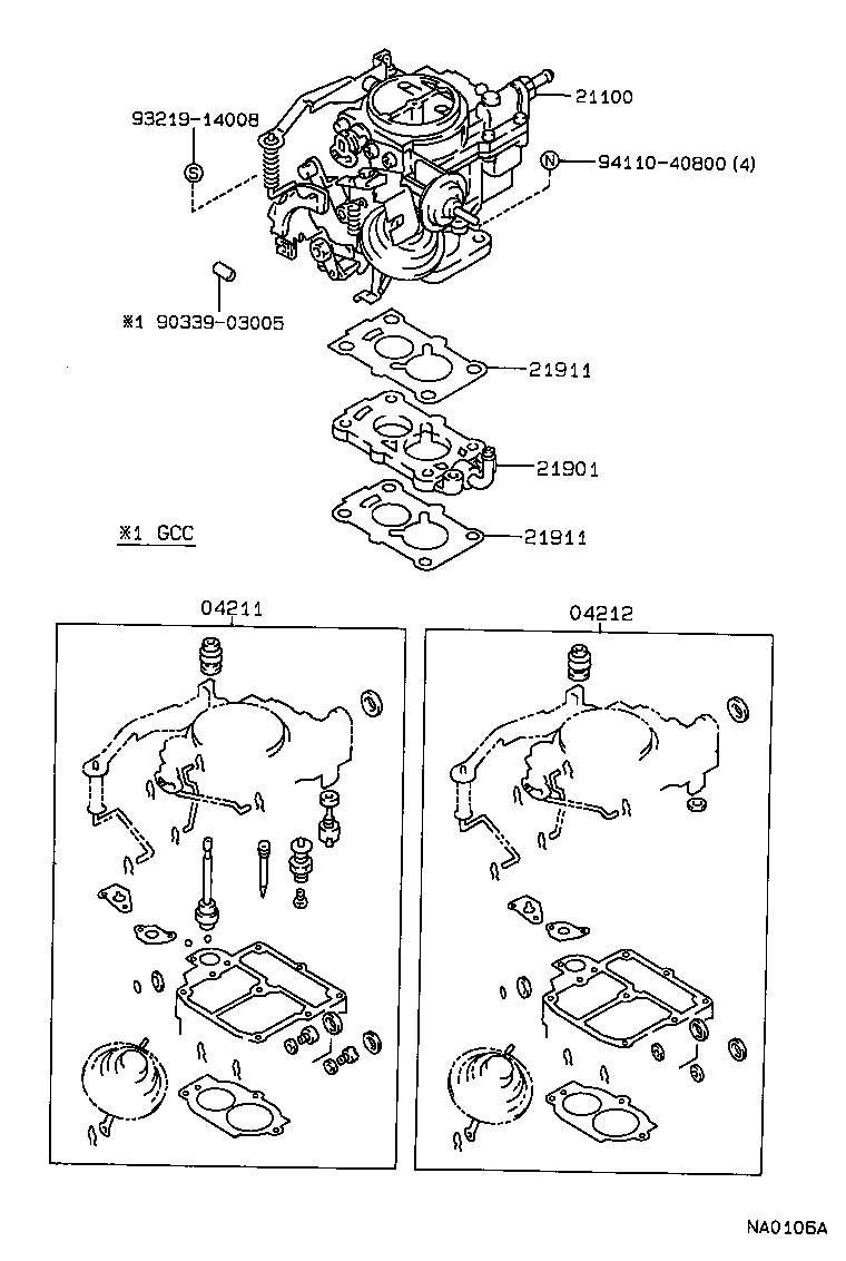 04211-11071 CARBURETOR KIT product image