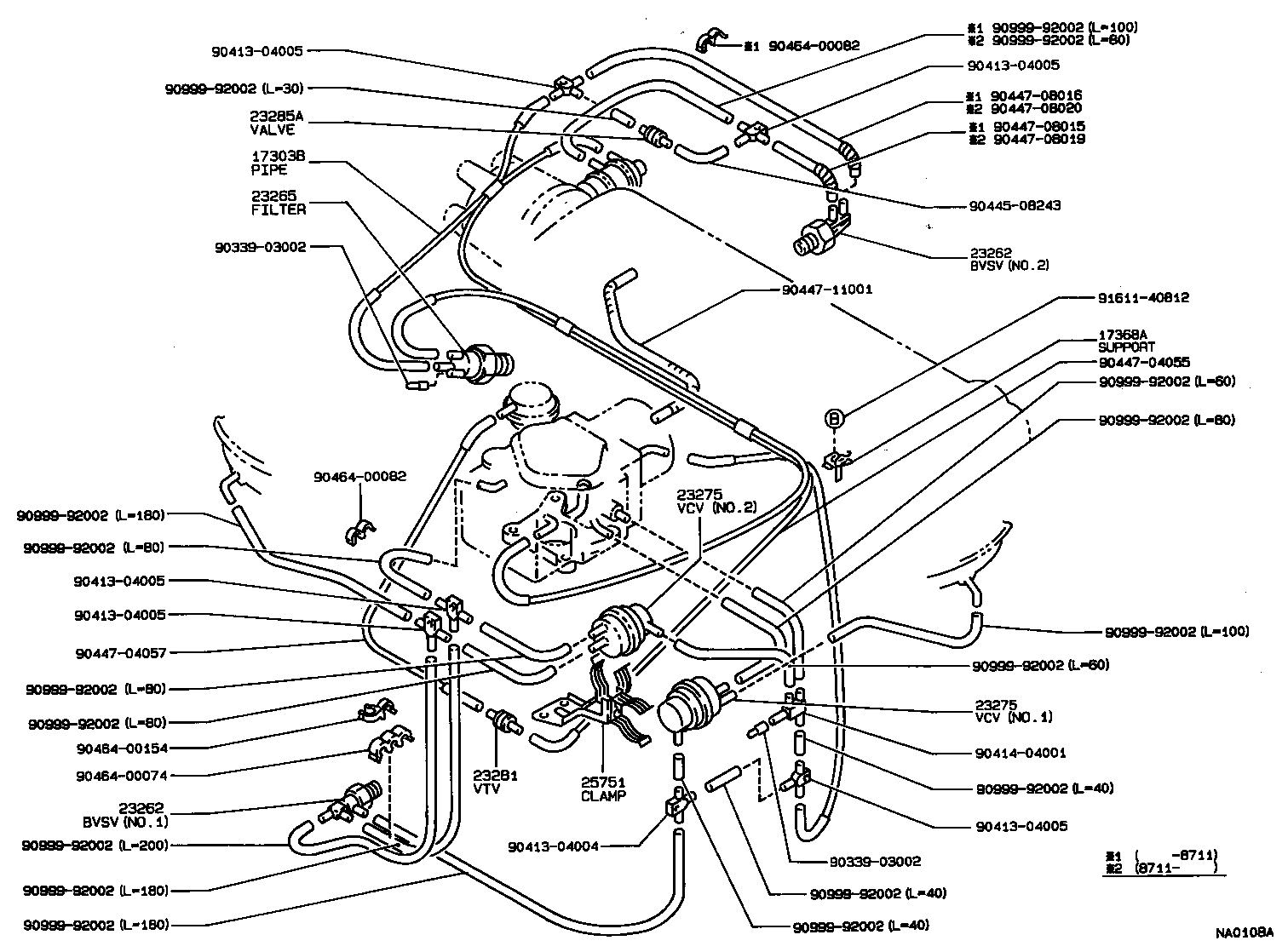 25760-11040 HOSE ASSY, VACUUM TRANSMITTING product image