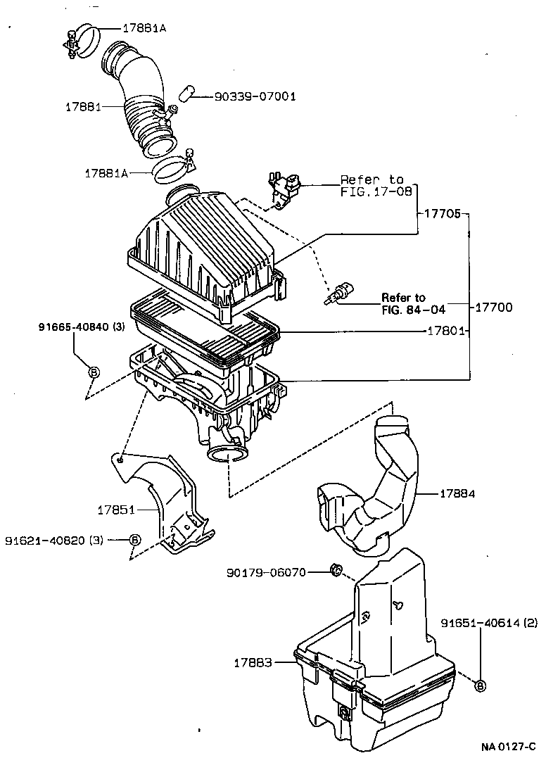 17769-11010 SUPPORT, AIR CLEANER product image