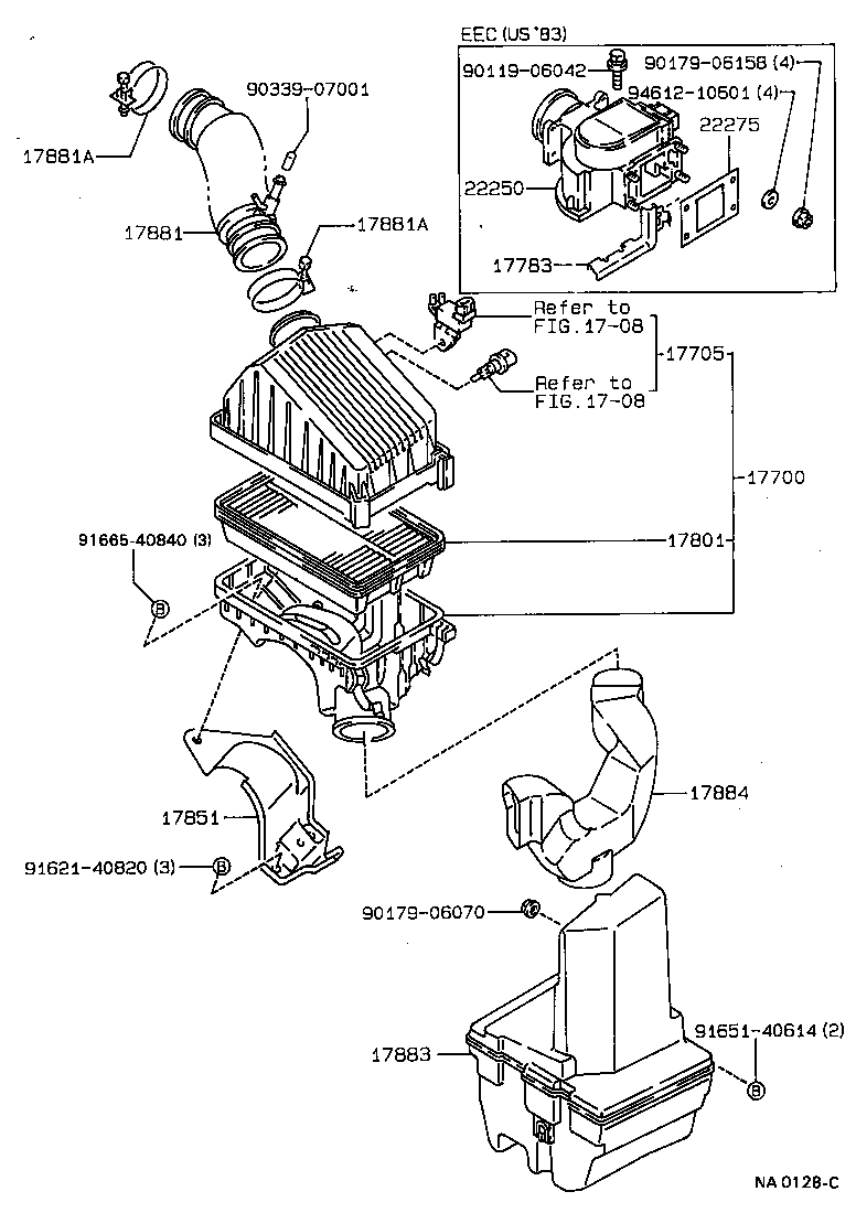 17705-11360 CAP SUB-ASSY, AIR CLEANER product image