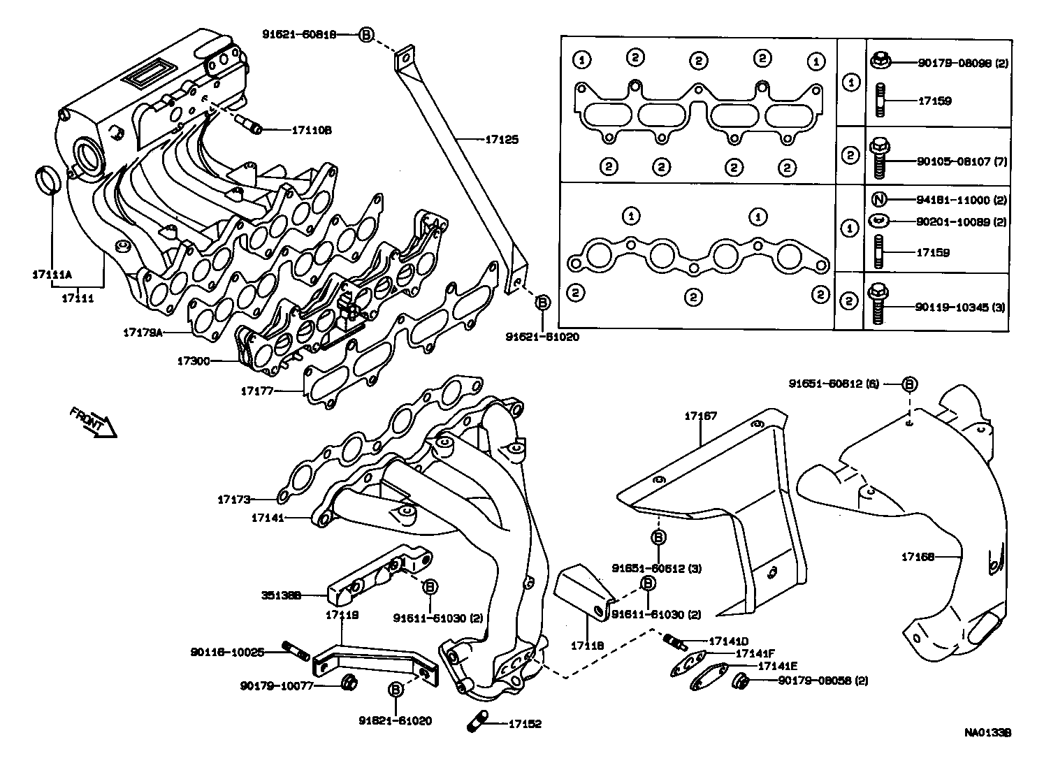 17101-88383 MANIFOLD, INTAKE product image