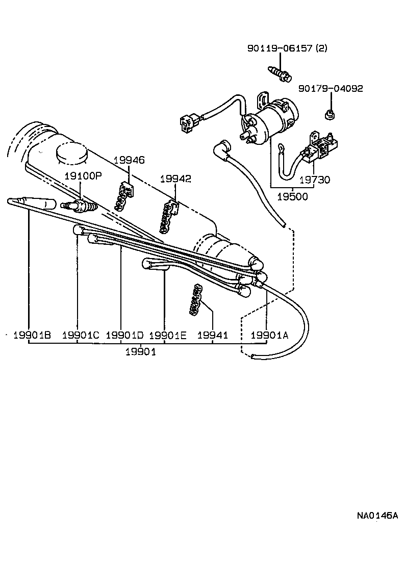 90919-22196 CORD SET, COIL & SPARK, W/RESISTIVE product image