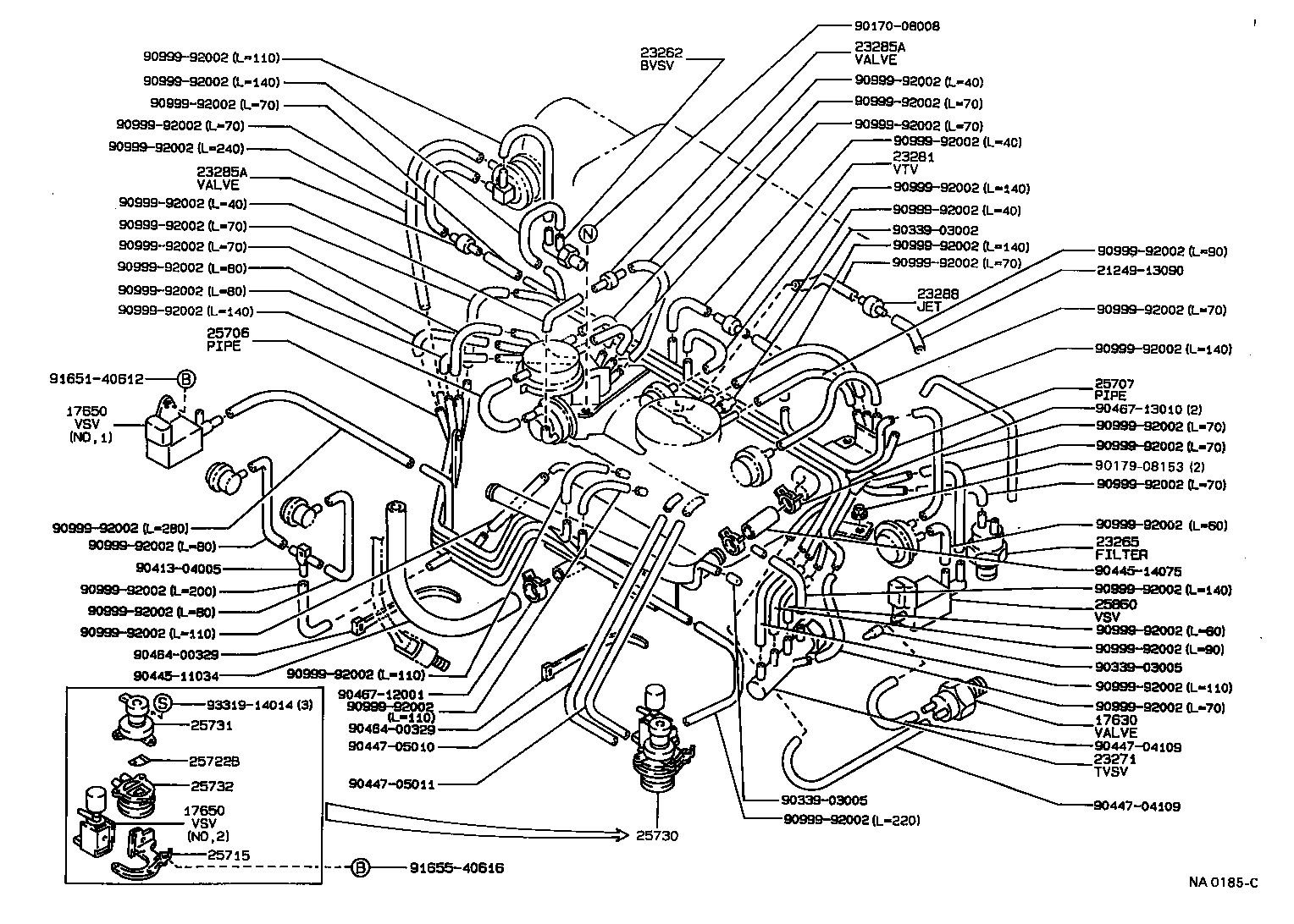 25760-11040 HOSE ASSY, VACUUM TRANSMITTING product image