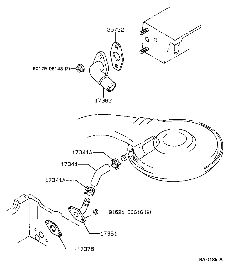 17303-16100 PIPE SUB-ASSY, AIR product image
