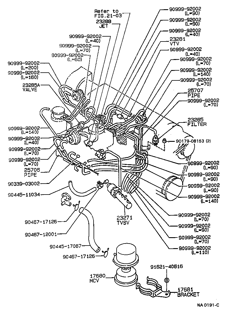 25760-11040 HOSE ASSY, VACUUM TRANSMITTING product image