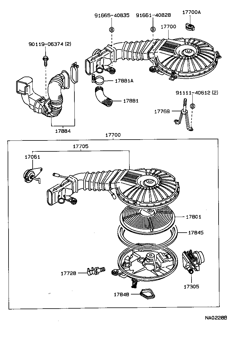17769-11010 SUPPORT, AIR CLEANER product image