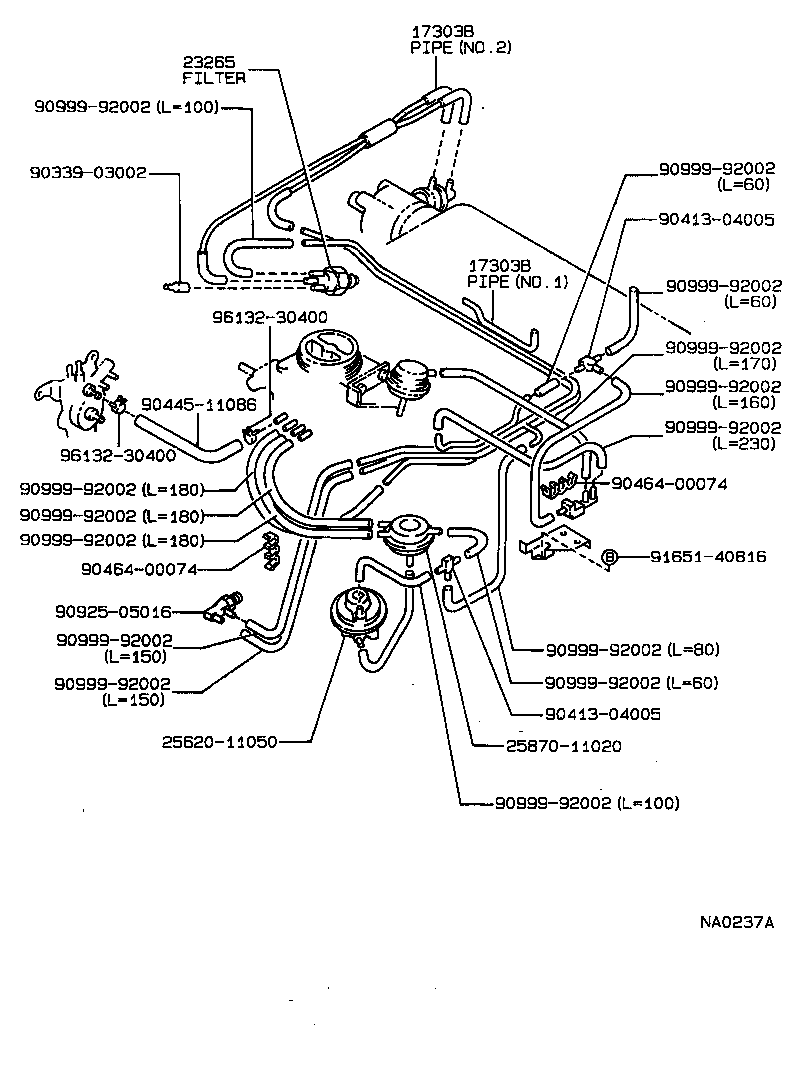 25751-11040 CLAMP, VACUUM CONTROL VALVE, NO.1 product image