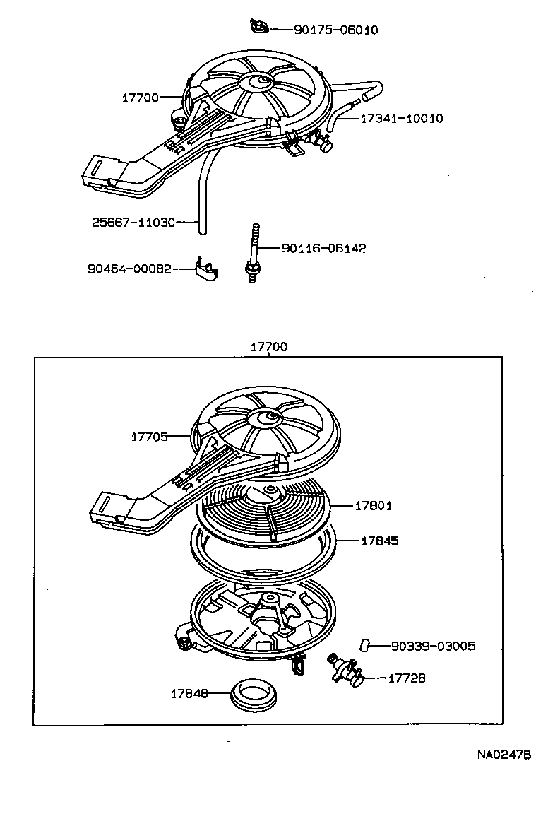 17769-11010 SUPPORT, AIR CLEANER product image
