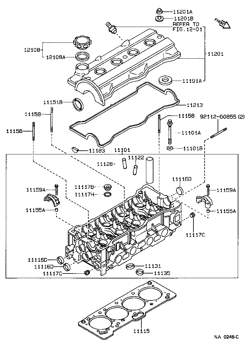 Toyota 11181-16140 PLATE, CYLINDER HEAD, REAR