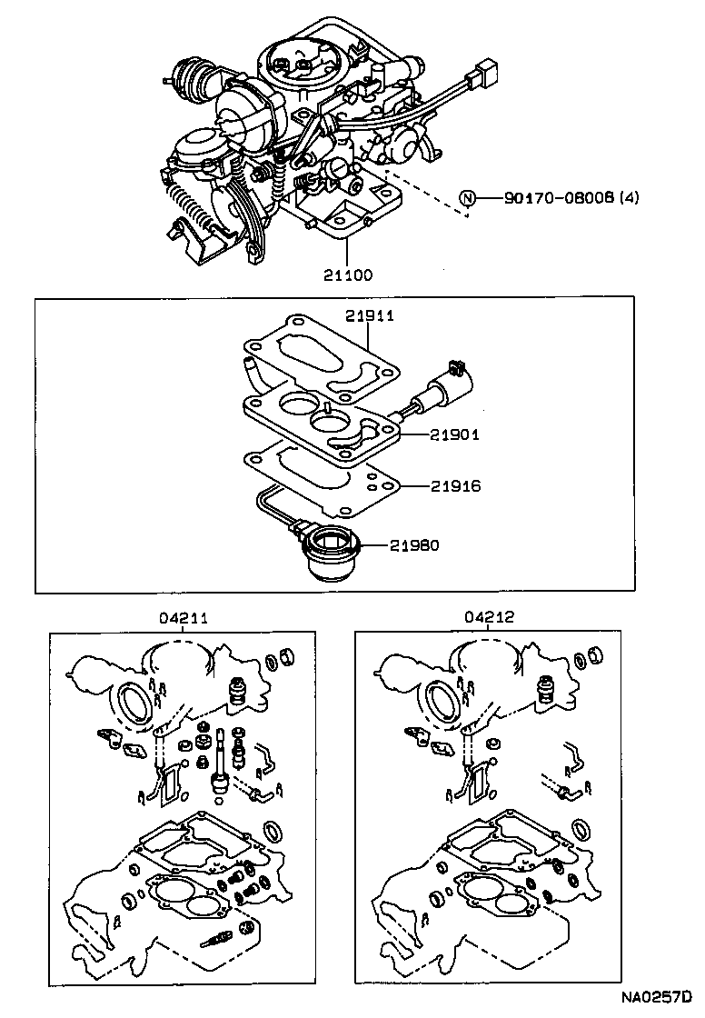 04211-16180 CARBURETOR KIT product image
